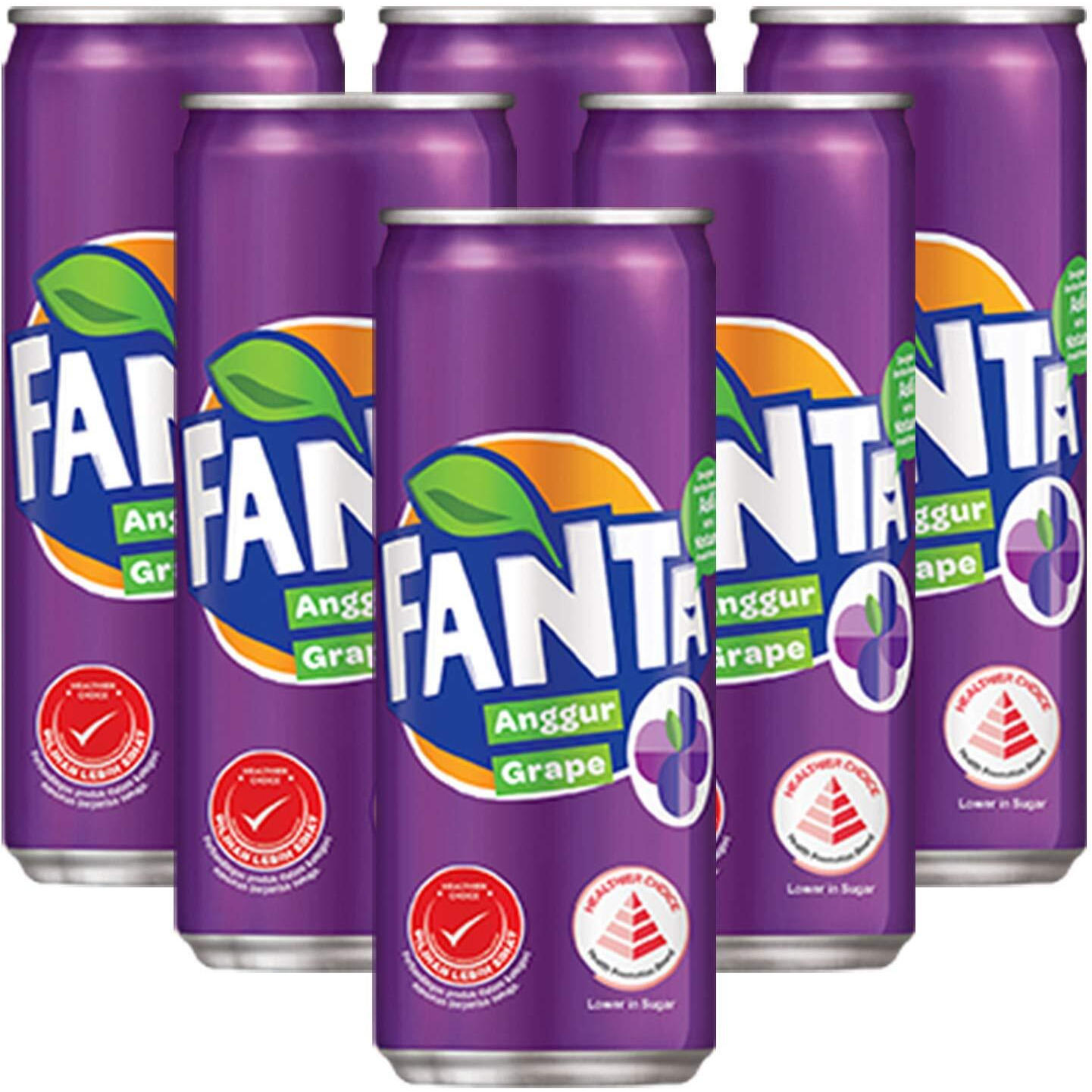 Fanta Grape Flavoured Drink, 6 X 320 ml