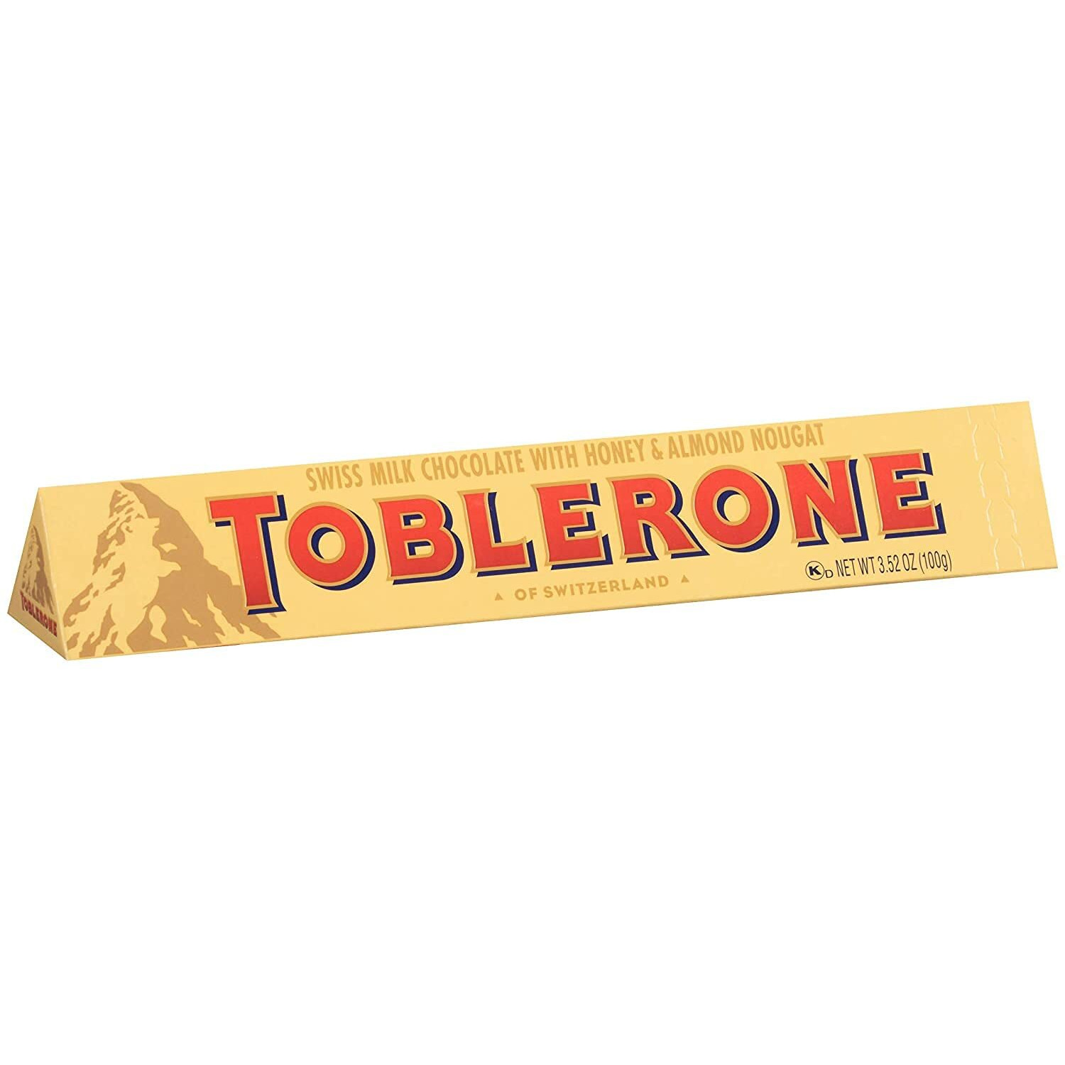 Toblerone Of Switzerland Milk Chocolate With Honey & Almond Nougat-8 Pack Pouch, 8 X 100 Gram