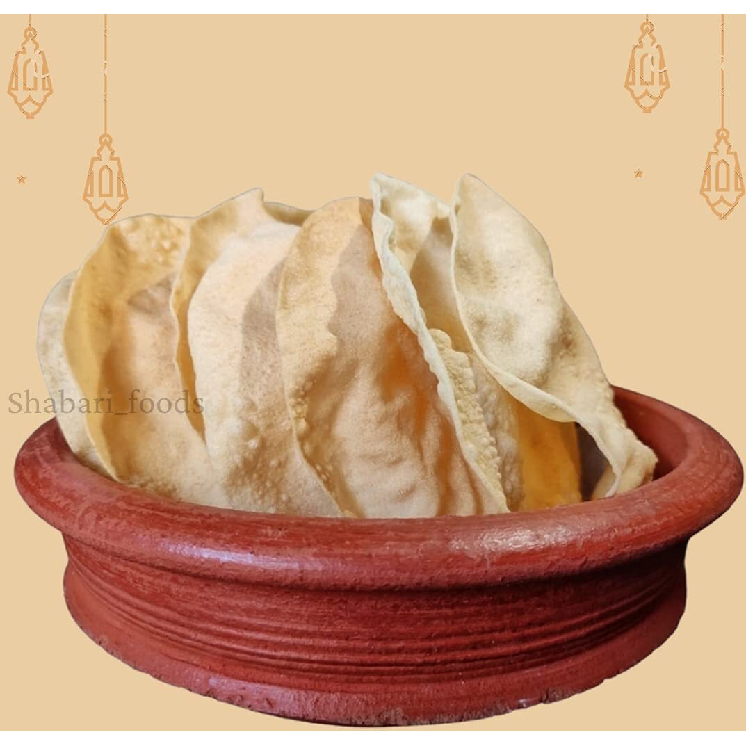 Sri Ayyappa PLAIN APPALAM-1 Kg-Traditional Homemade Fryums/Papad/Appalam 1 Kg (Bulk Pack)