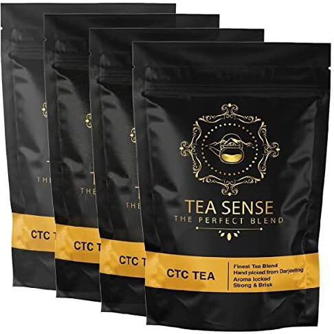Tea Sense Premium Ctc Tea | 2000G | Loose Leaf | Assam Chai With Darjeeling Whole Leaves | Rich Flavour And Strengh | 800 Cups+ | Milk Tea Powder, 2000 grams