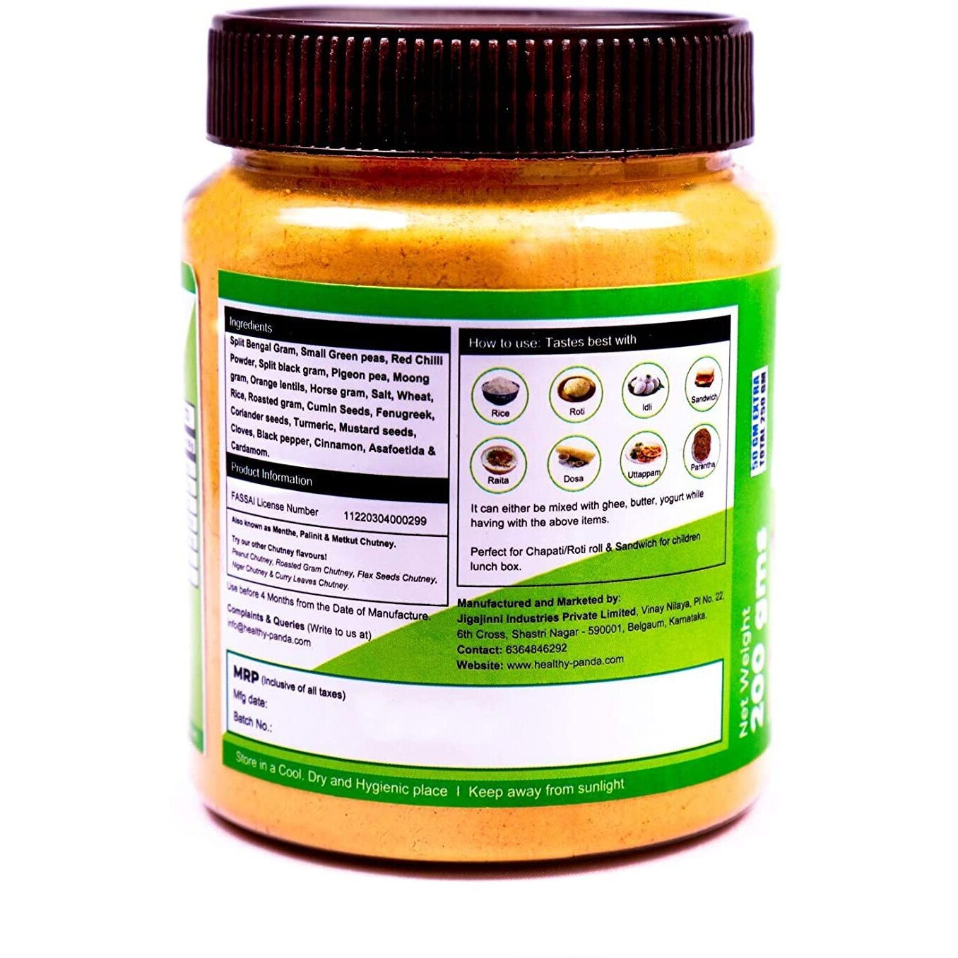 HEALTHY PANDA Fenugreek Chutney Powder Methi Chutney, Metkut Chatni, Molaga Podi, Idly Dosa Chatani, Podi Chutni (100% Natural & Healthy) - 125 Gram