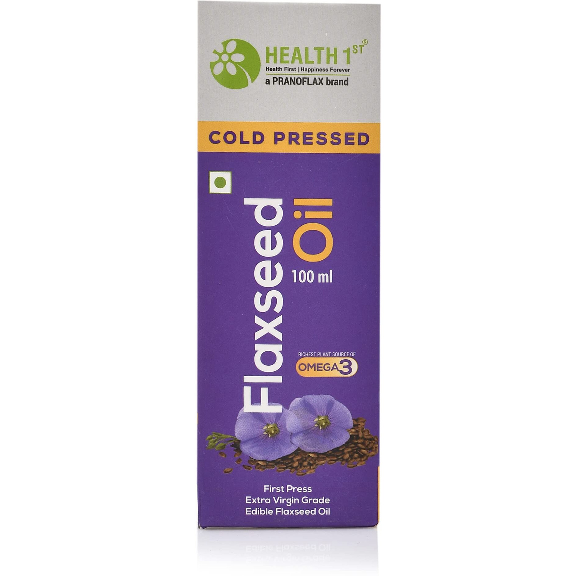 HEALTH 1st Cold Pressed Flaxseed Oil (Alsi Oil), 100 ml (Omega -3)