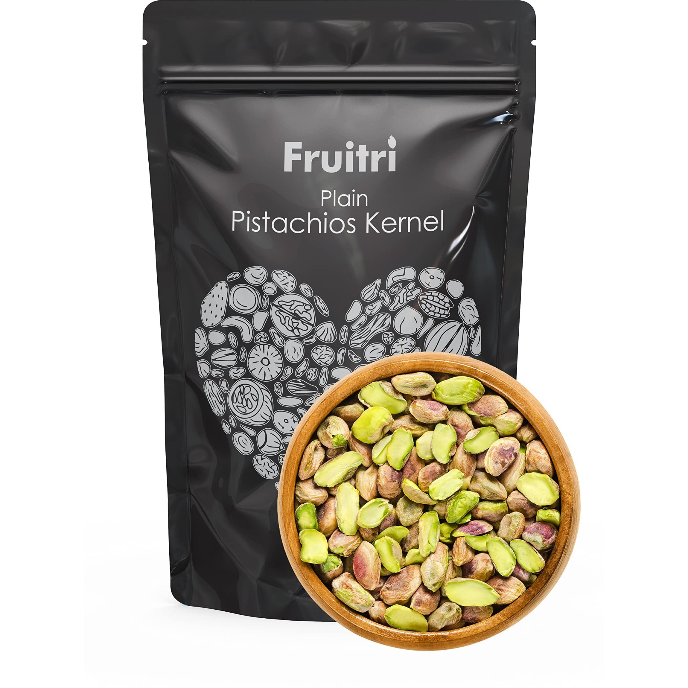 Fruitri California Pistachio Kernels - 100g, Crunchy Premium Nuts for Snacking and Baking, Unsalted Pista Without Shell, Fresh Pista Kernels