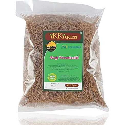 Ammi Samayal Ragi Vermicelli | No Maida Semia / Sewai Veggie Delight Ideal For Weight Loss | Natural Kezhvaragu /Sevai Yummy Desert | Pack Of 1 | 1 Kg, Vegetarian
