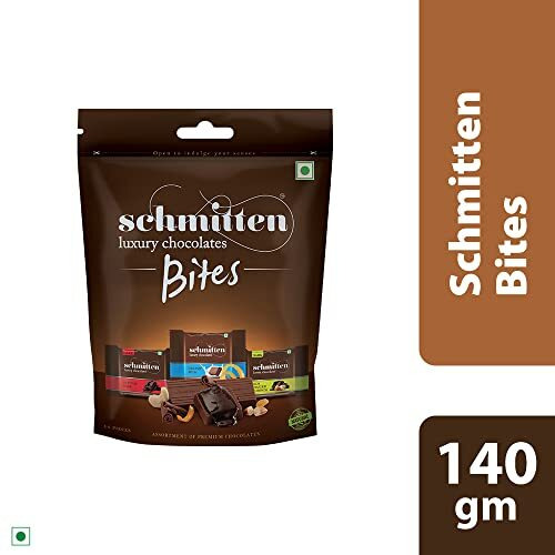 Schmitten Home Bites Assorted Dark And Milk Chocolates Minis - Pack Of 1, Pouch, Premium Selection-140 Gm