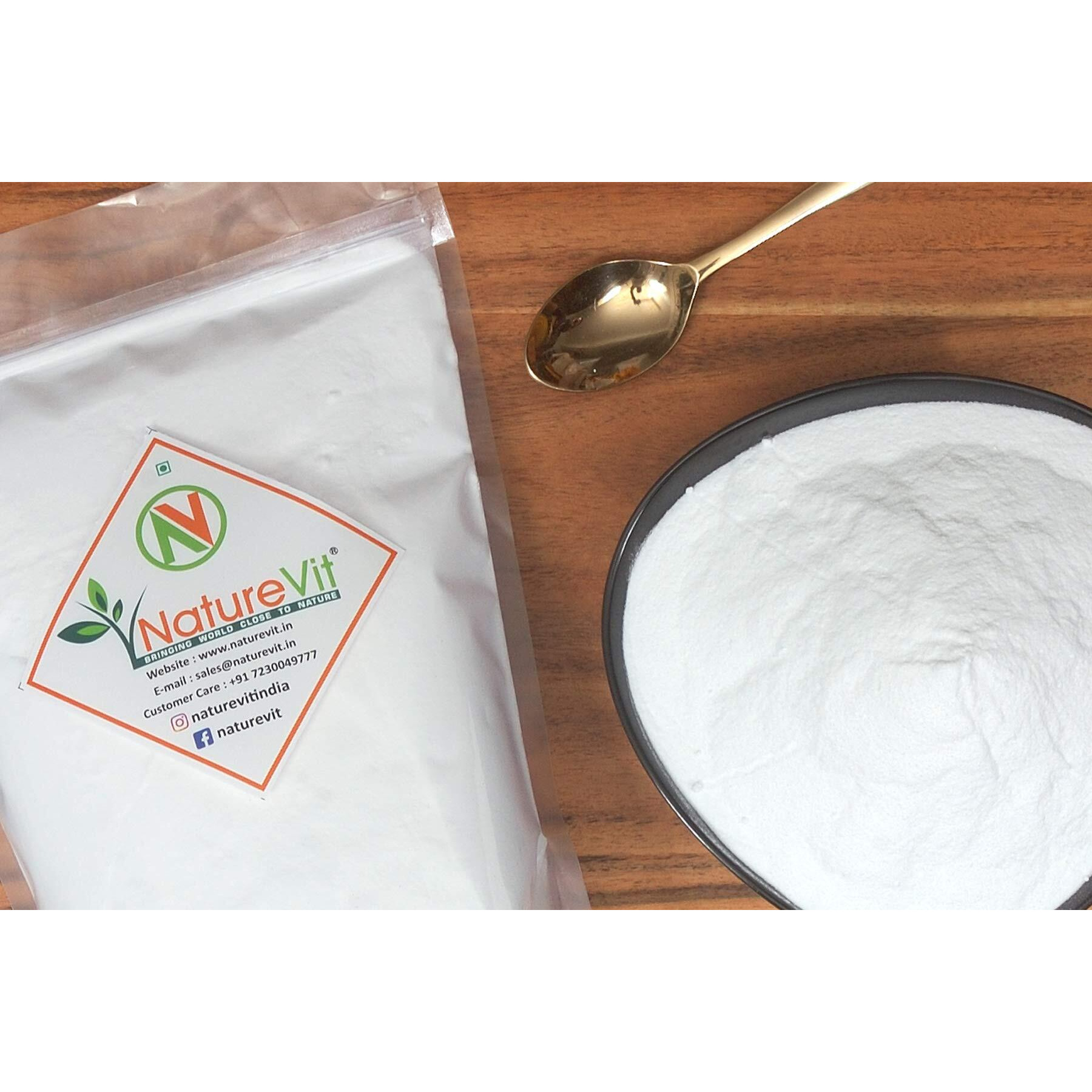 NatureVit Baking Soda | Food Grade Sodium Bicarbonate | Baking Soda For Cake | Baking Soda For Cooking | Triple Refined Soda Powder | Baking Soda For Cleaning Purpose 900gm