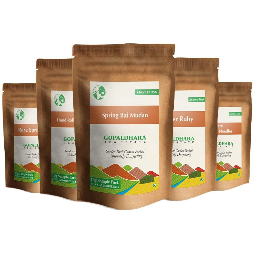 Gopaldhara Darjeeling Master Series Sample Pouches - Special FTGFOP1 Teas From Rohini Tea Estate Highest Elevation 7000 Feet (50g Sample Pouches)