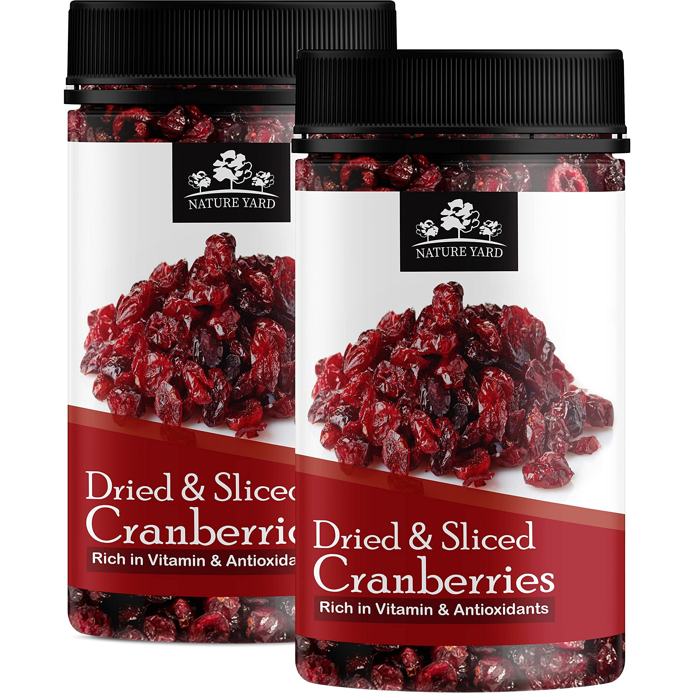 NATURE YARD Organic American Dried Cranberry dry fruit - 500 Gm - Naturally Dehydrated Real Sliced Cranberries - Tangy Healthy Snack