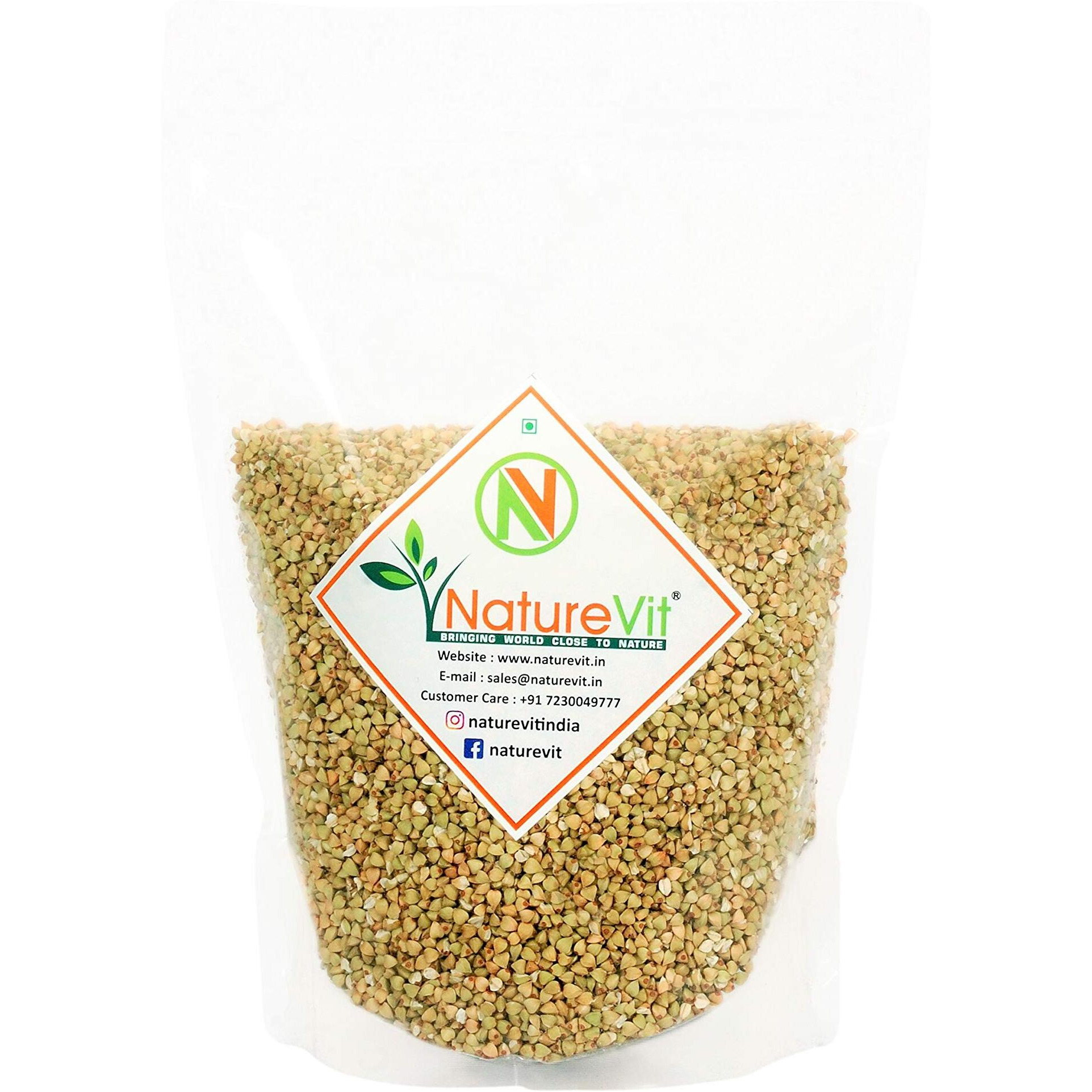 Nature Vit Buckwheat Seeds|Kuttu Giri|Hulled,Dehydrated & Gluten Free Buckwheat Millet|High In Plant Protein & Fibre|Soak & Eat As Porridge|Grind To Make Flour|Sprout To Use In Salads|400 Gram