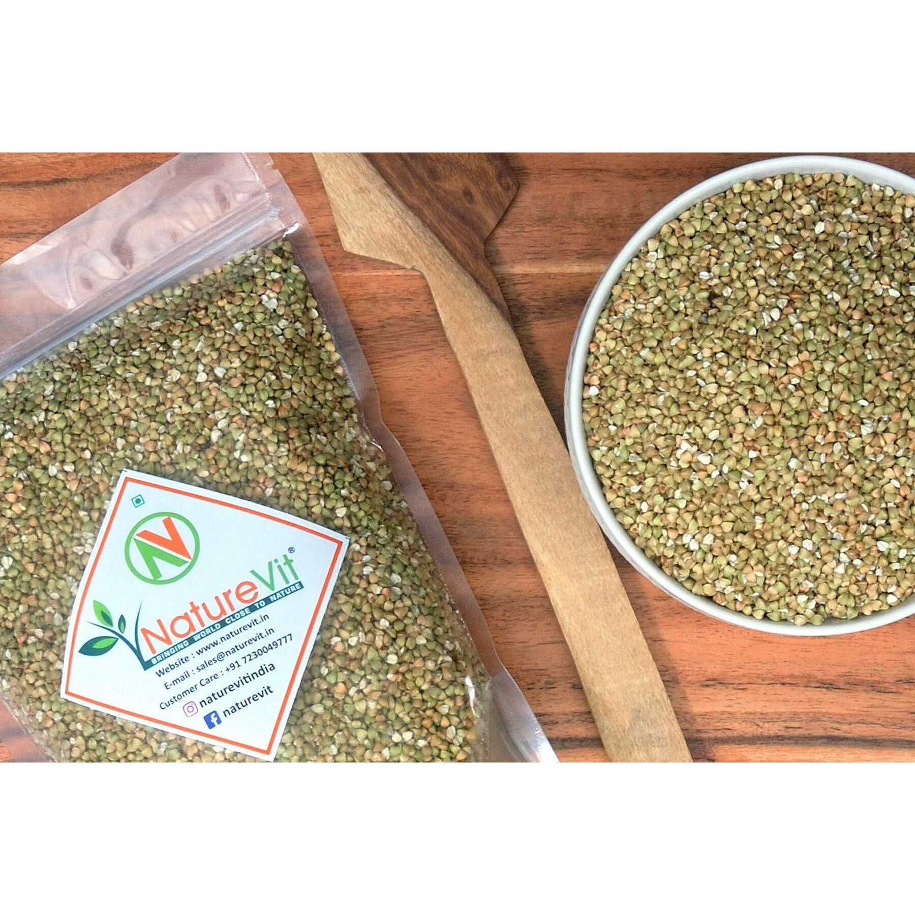 Nature Vit Buckwheat Seeds|Kuttu Giri|Hulled,Dehydrated & Gluten Free Buckwheat Millet|High In Plant Protein & Fibre|Soak & Eat As Porridge|Grind To Make Flour|Sprout To Use In Salads|400 Gram
