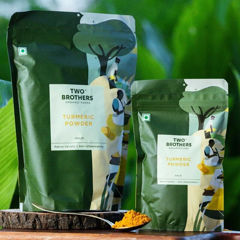 Two Brothers Organic Farms Organic Turmeric, Haldi Stone Grinded (100gms)