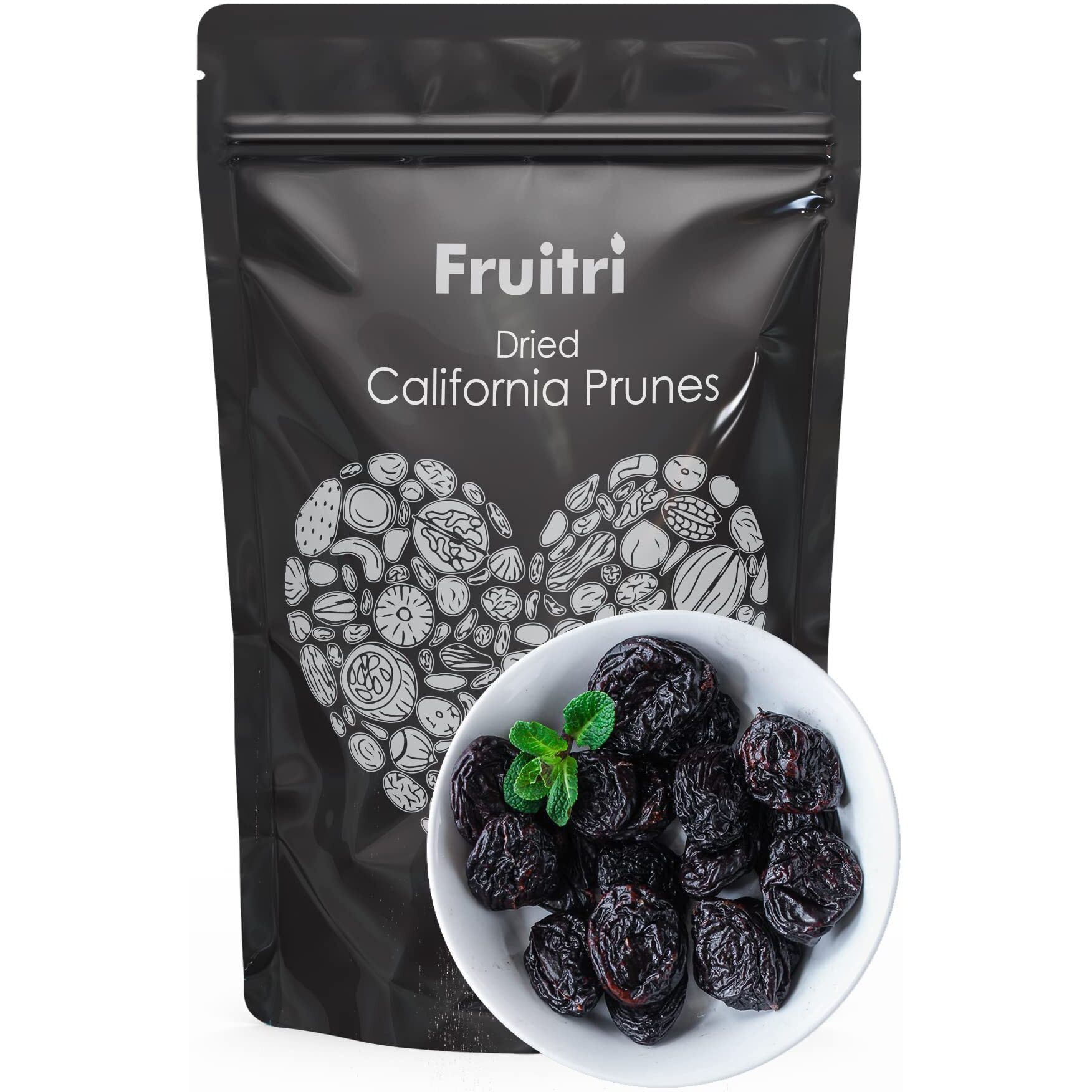 Fruitri Premium California Pitted Prunes 250 Gm, Dried Plum, Aloo Bukhara Dry Fruit, Seedless Plums Dry Fruit
