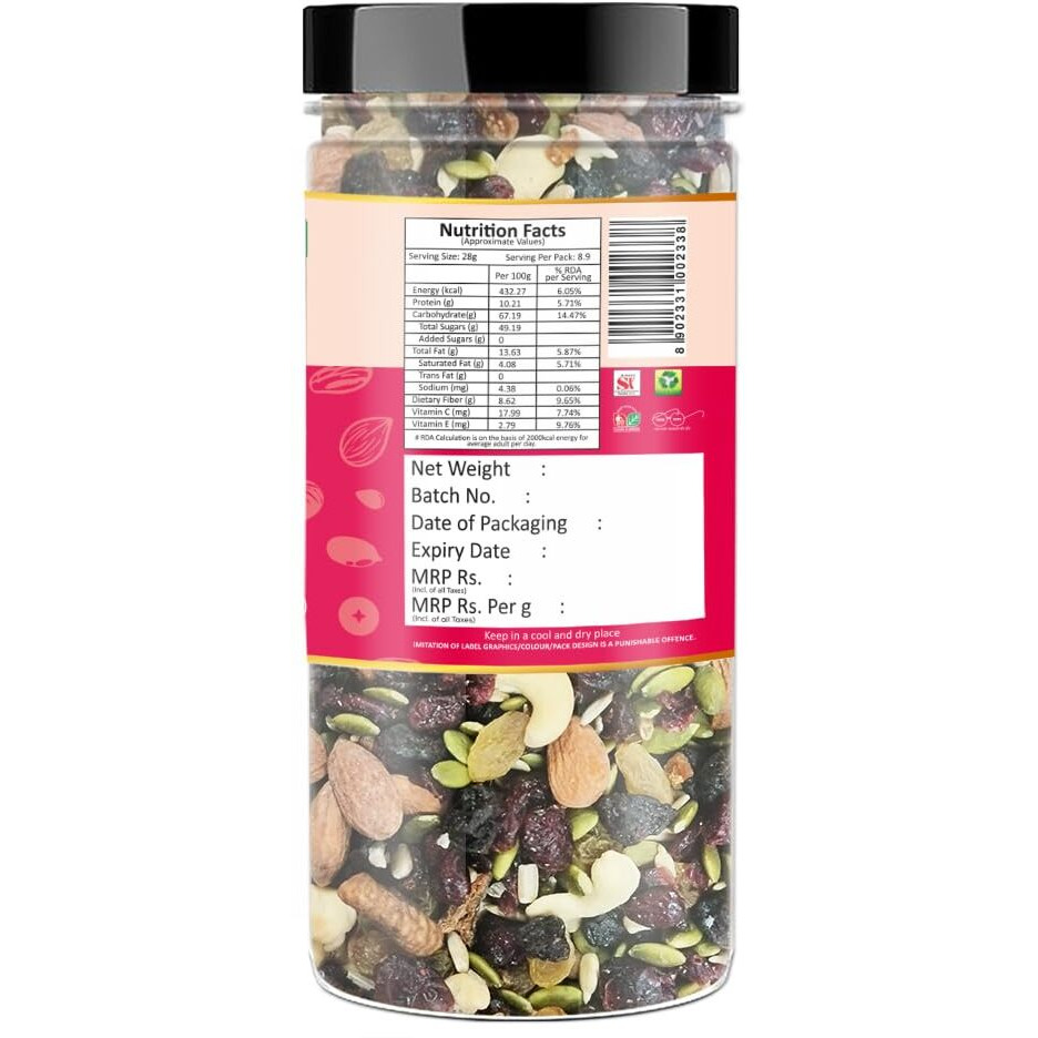 Raghbat 10 in 1 Women Superfood | Trail Mix | Dried Fruits, Nuts & Seeds | Rich in Antioxidant | High in Protein | Healthy Snacks for Moms | Ready to Eat