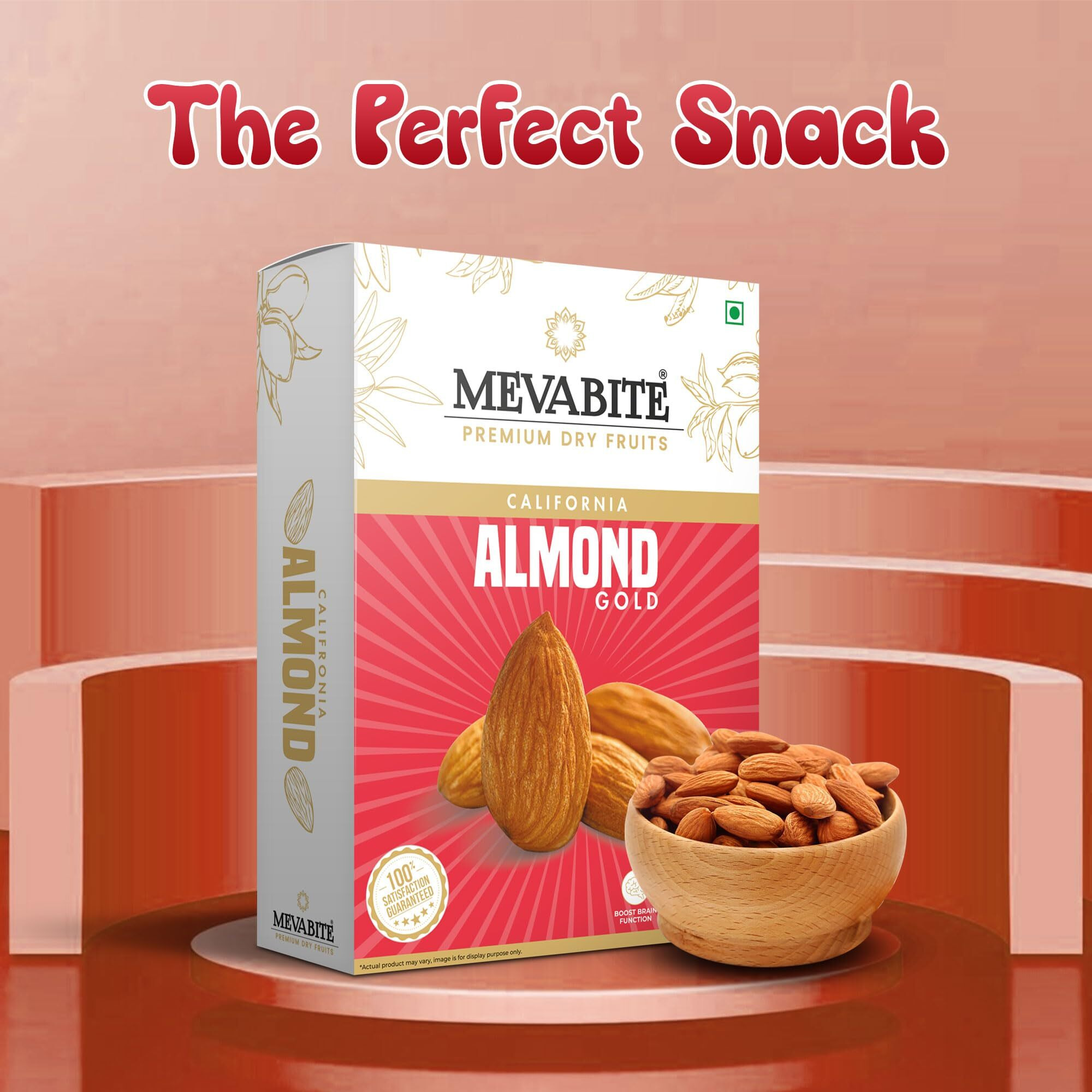 MevaBite Jumbo Size Almonds (Big Size, 250 Grams) | Almonds Big Size Kernels | Badam Giri Bold Size | Lower Blood Sugar Level | Reduces Blood Pressure & Cholesterol Level