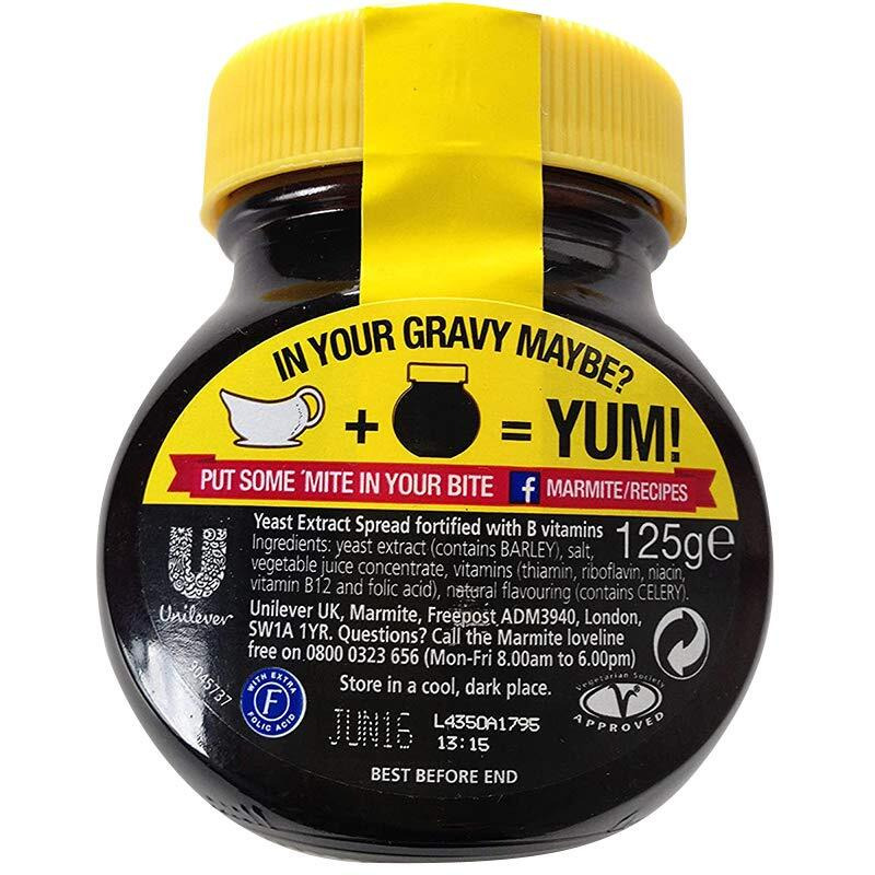 Marmite Yeast Extract, 4.4 oz / 125 g,Yellow,125 g (Pack of 1),254655