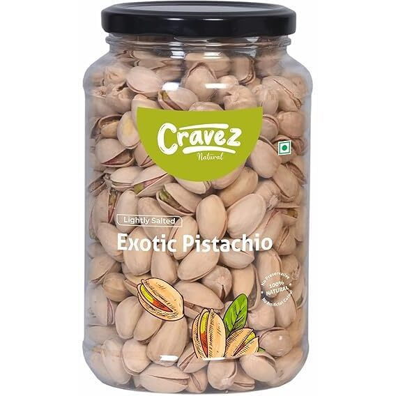 Cravez Premium California Lightly Salted Pistachios 250gm | Pista Dry Fruit | Tasty & Healthy | High in Protein & Dietary Fiber | Gluten Free & Low Calorie Nuts | Boost Immunity | Gluten Free