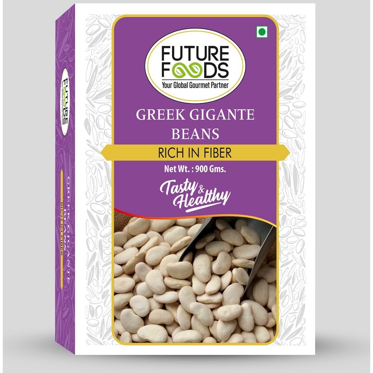 Future Foods Greek Gigantes Beans, Double butter beans, Vaal, pack of 900 gram