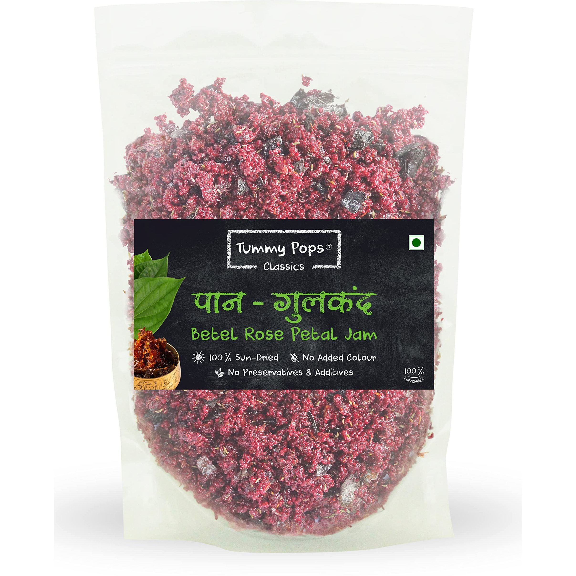 Tummy Pops | Premium Meetha Paan Without Supari | Hygienically Prepared & Packed | After Meal Digestives Mukhwas, Premium Handmade Sweet Mouth Fresheners (Paan Gulkand, 950 Grams
