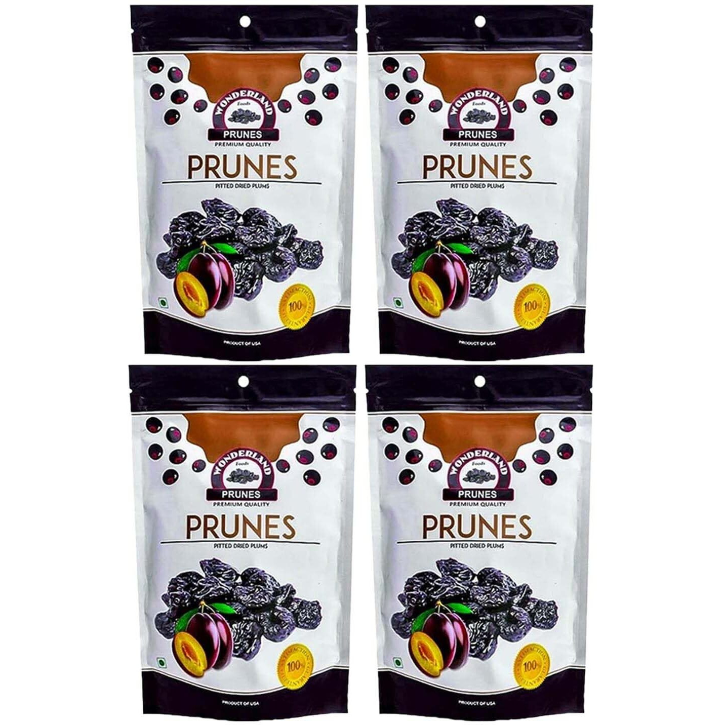 WONDERLAND FOODS Healthy & Tasty Californian Seedless (Pitted) Prunes 800g Pouch (200gX4)