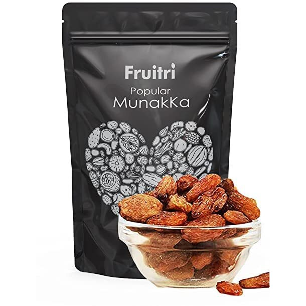 Fruitri Regular Large Raisins with Seeds, Munakka dry fruit, 200g