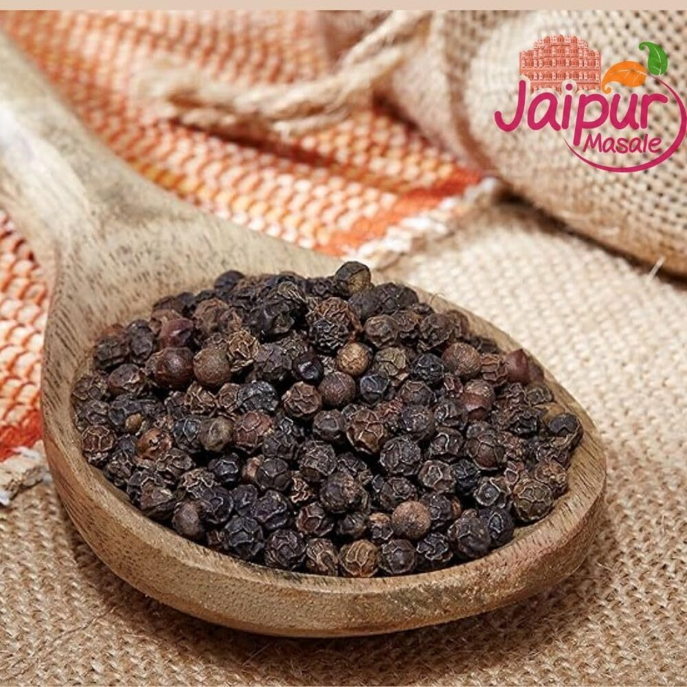 SHAAN-E JAIPUR Black Pepper Whole Spices | Kali Mirch | Khada Masala for Cooking | Sabut Garam Masala | Kali Mirch, Strong Pungent Taste | 900gm with Jute Bag