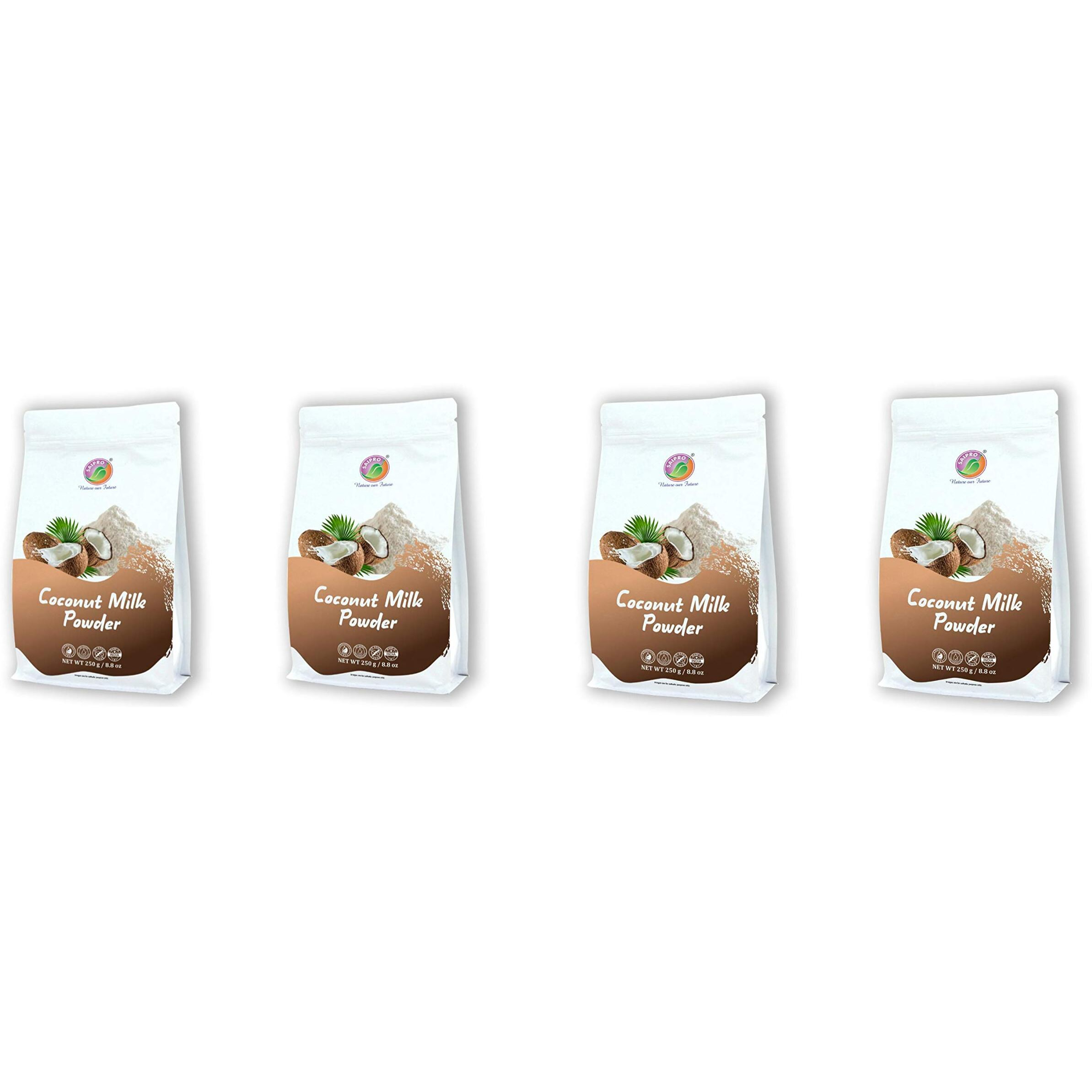 Saipros Eatery Harvest Coconut Milk Powder 1kg (250g*4 Pack), Instant Coconut Milk Powder for Cooking| Gravy Thickener | for Face ,100% Natural , Gluten Free