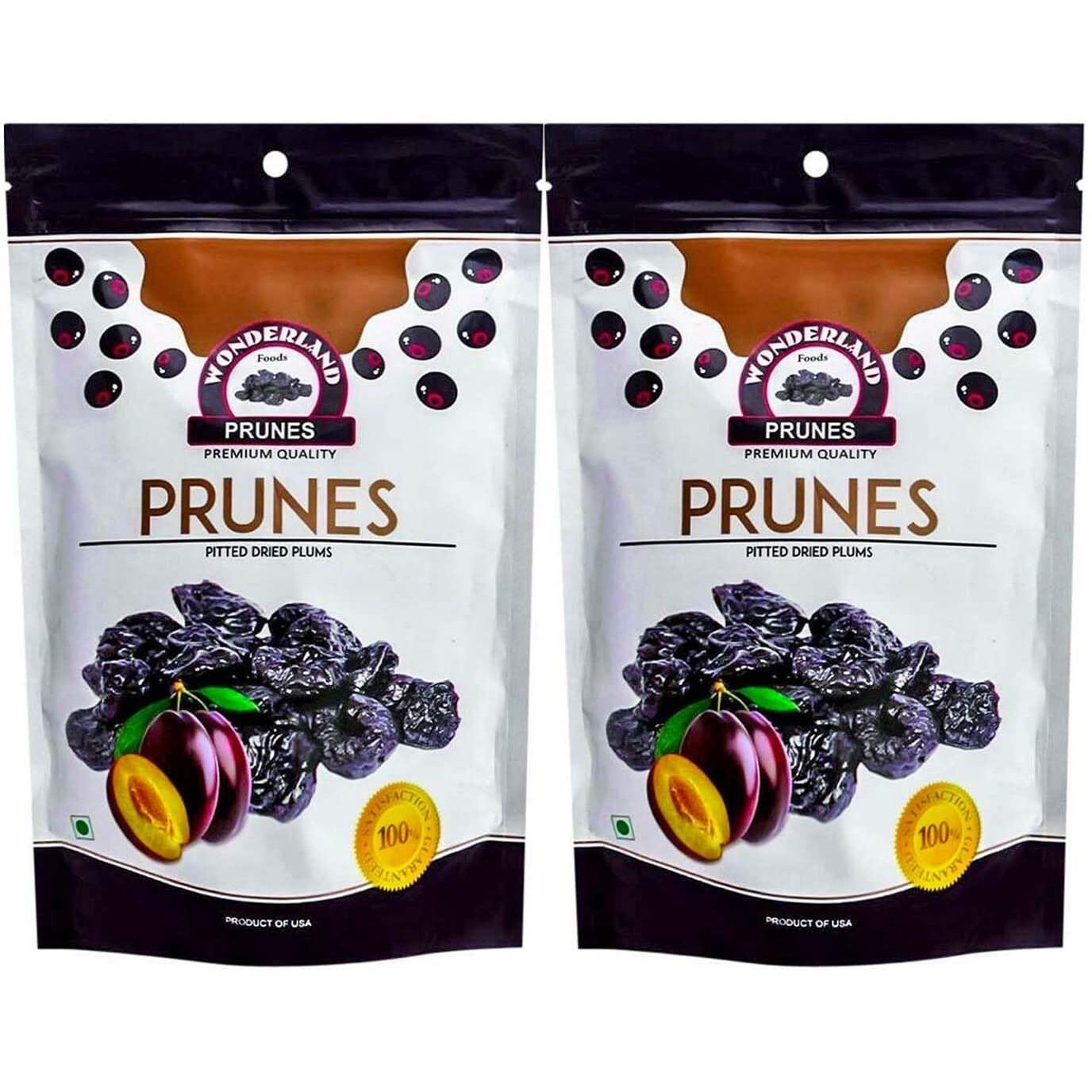 WONDERLAND FOODS Healthy & Tasty Californian Seedless (Pitted) Prunes 400g Pouch (200gX2)