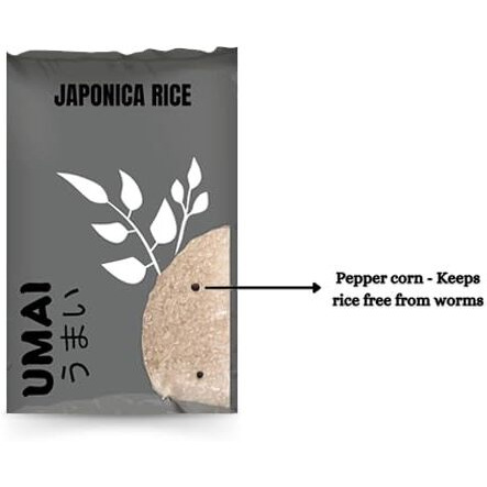 UMAI Premium Sushi Rice 1 Kg (Short Grain Sticky Rice with Sweet Flavor)