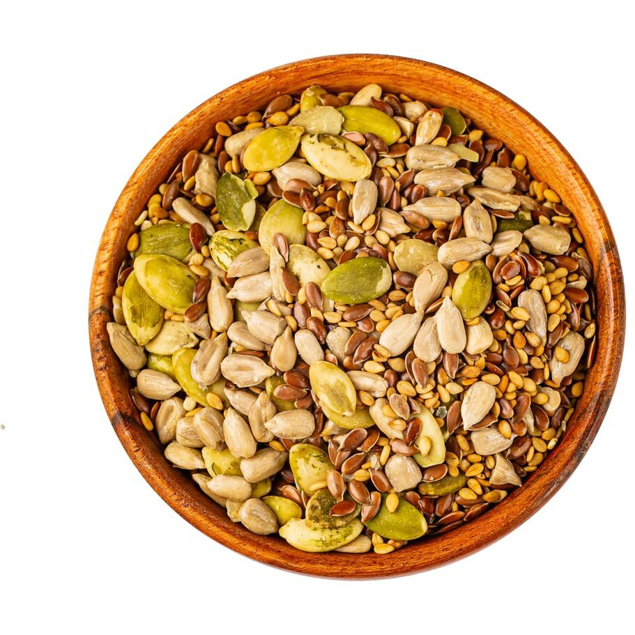 Fruitri Roasted Mix Seeds for Eating - 400g, Healthy Snacks with Flax Seeds, Chia Seeds, Sunflower Seeds, Watermelon Seeds, Pumpkin Seeds, and Sesame Seeds - roasted seeds mix for eating, diet snacks