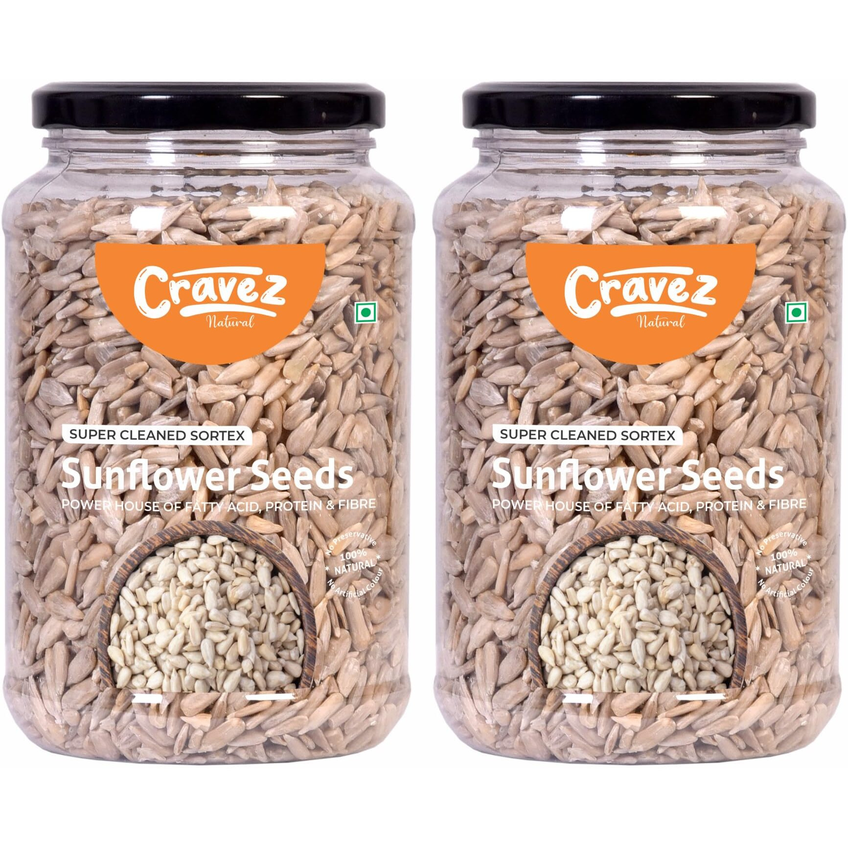 Cravez Sunflower Seeds - 1kg Premium Raw Seeds | Seeds for Weight Loss | Diet Food | Seeds for Hair Growth | Rich in Fibre and Omega 3 | Rich in Protein | Healthy Snacks