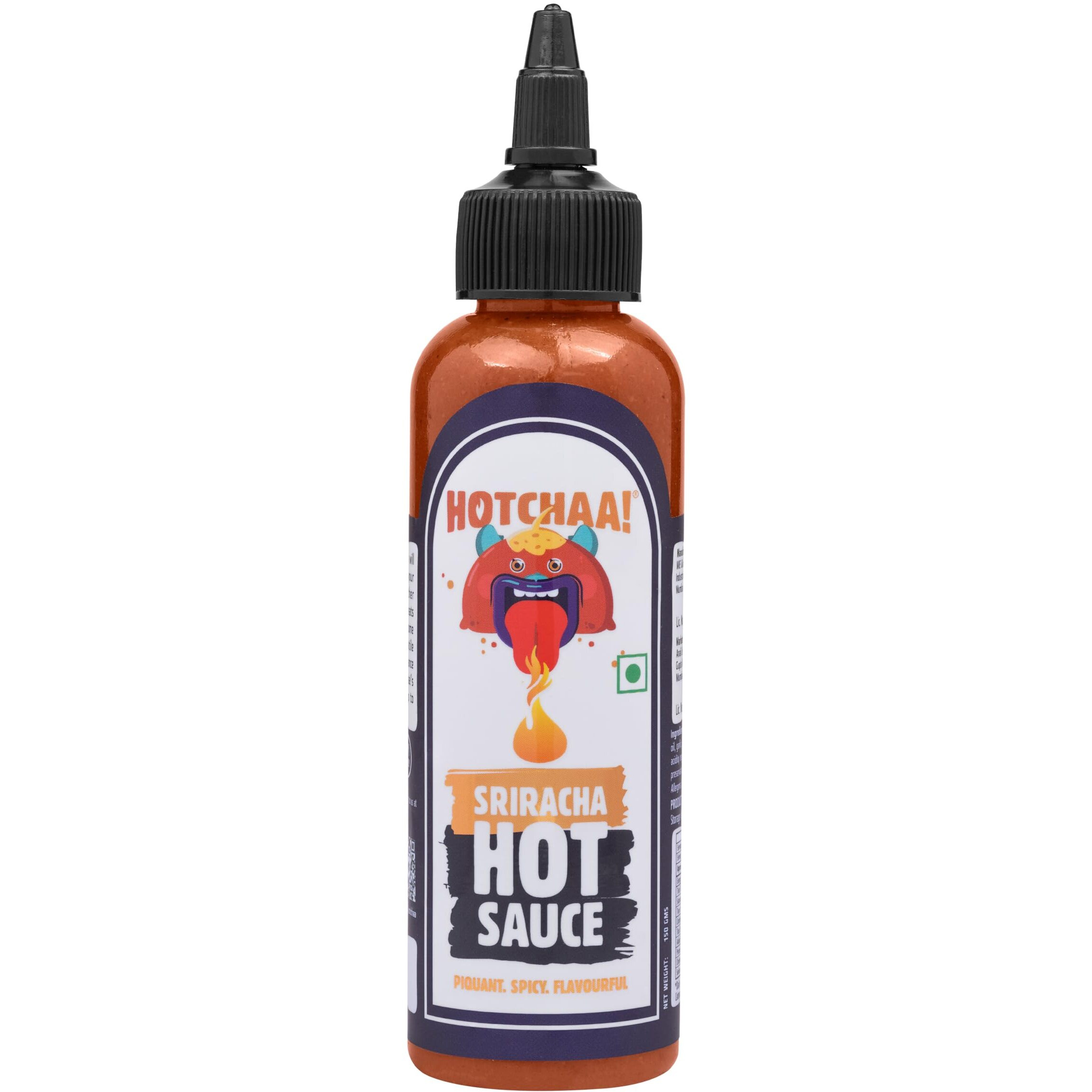 HOTCHAA Sriracha Hot Sauce 150g - Tancy & Spicy flavour Small Batch Production using Premium Ingredients, NO MSG, Vegan