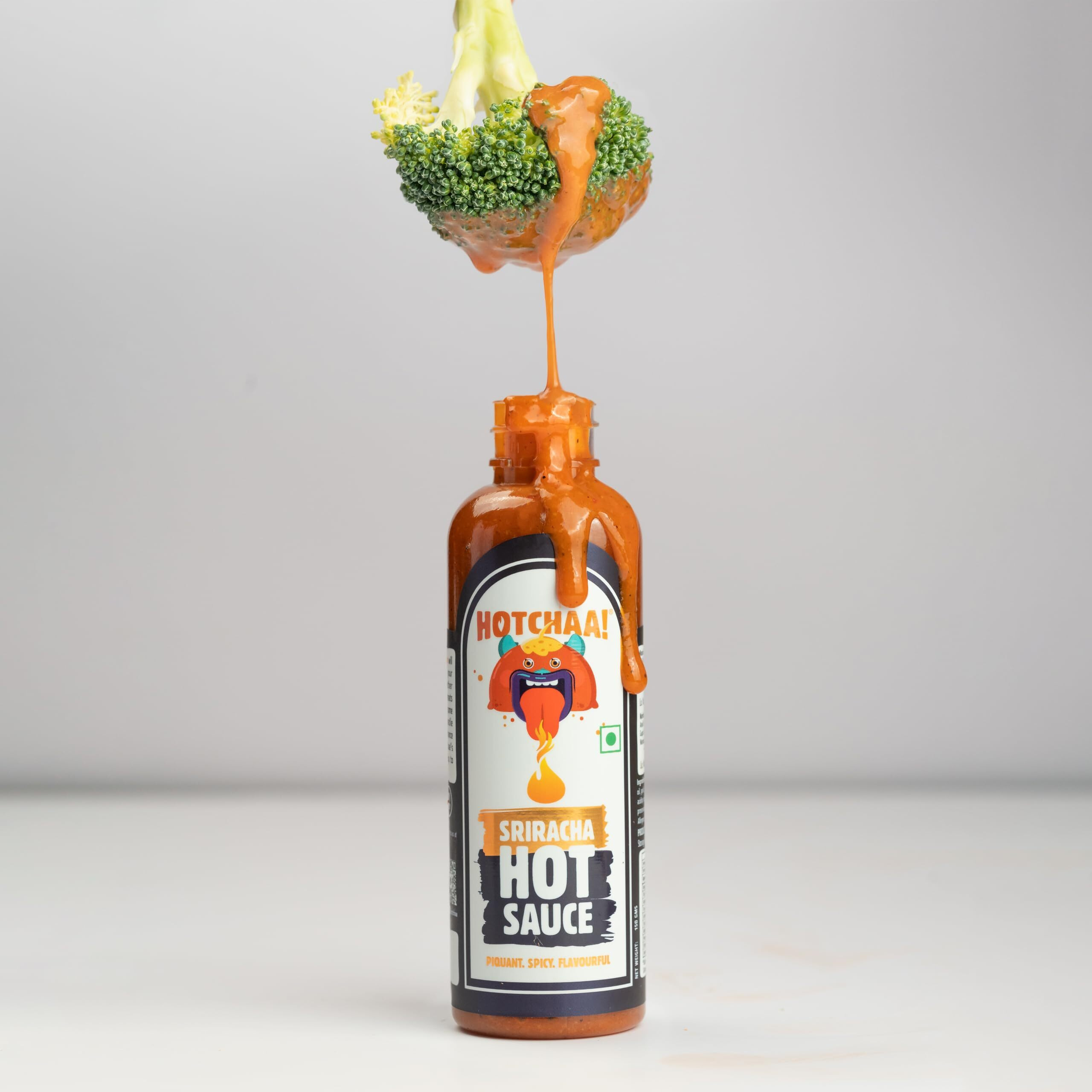 HOTCHAA Sriracha Hot Sauce 150g - Tancy & Spicy flavour Small Batch Production using Premium Ingredients, NO MSG, Vegan