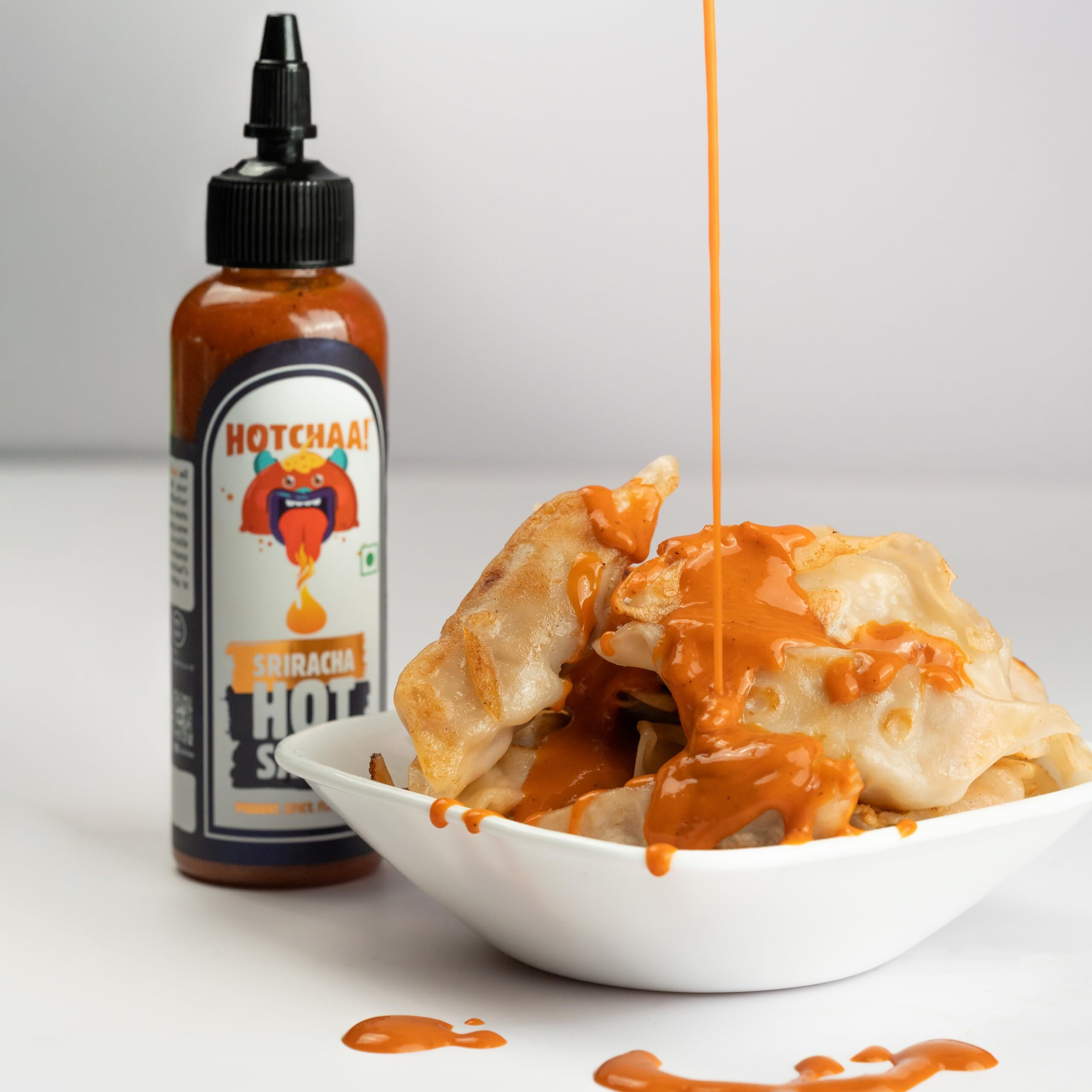 HOTCHAA Sriracha Hot Sauce 150g - Tancy & Spicy flavour Small Batch Production using Premium Ingredients, NO MSG, Vegan