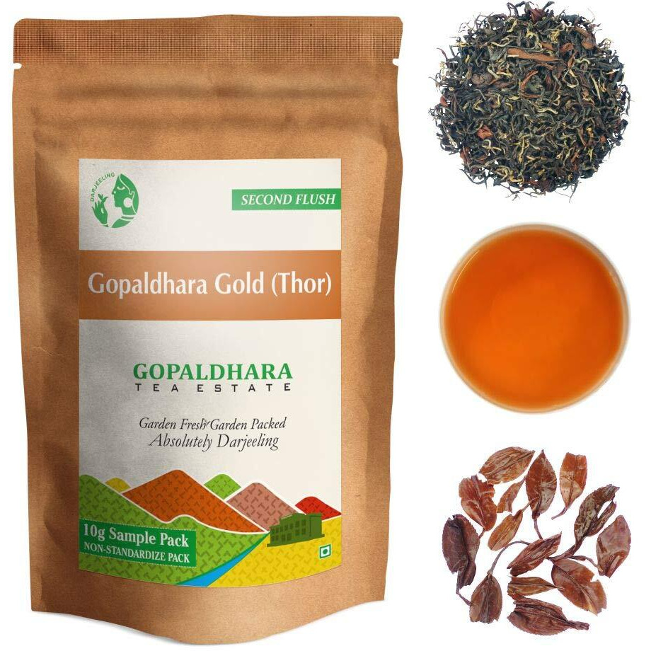 GOPALDHARA Darjeeling Second Flush Teas Sample Pouches, Item Form Loose Leaves, Chai Tea (Pack Of 7 Teas - 10 Gm Each) - Special Ftgfop1 Finest Tea From Tea Estate