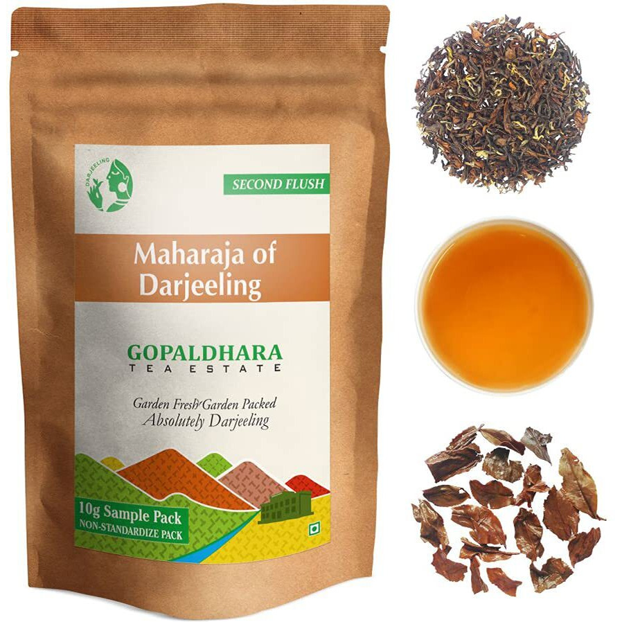 GOPALDHARA Royal Collection Of Darjeeling Sample Pouches (Pack Of 4 Teas - 10 Grams Each) - Special Ftgfop1 Teas From Rohini Tea Estate Highest Elevation (7000Ft.) - Chai Tea, Loose Leaves