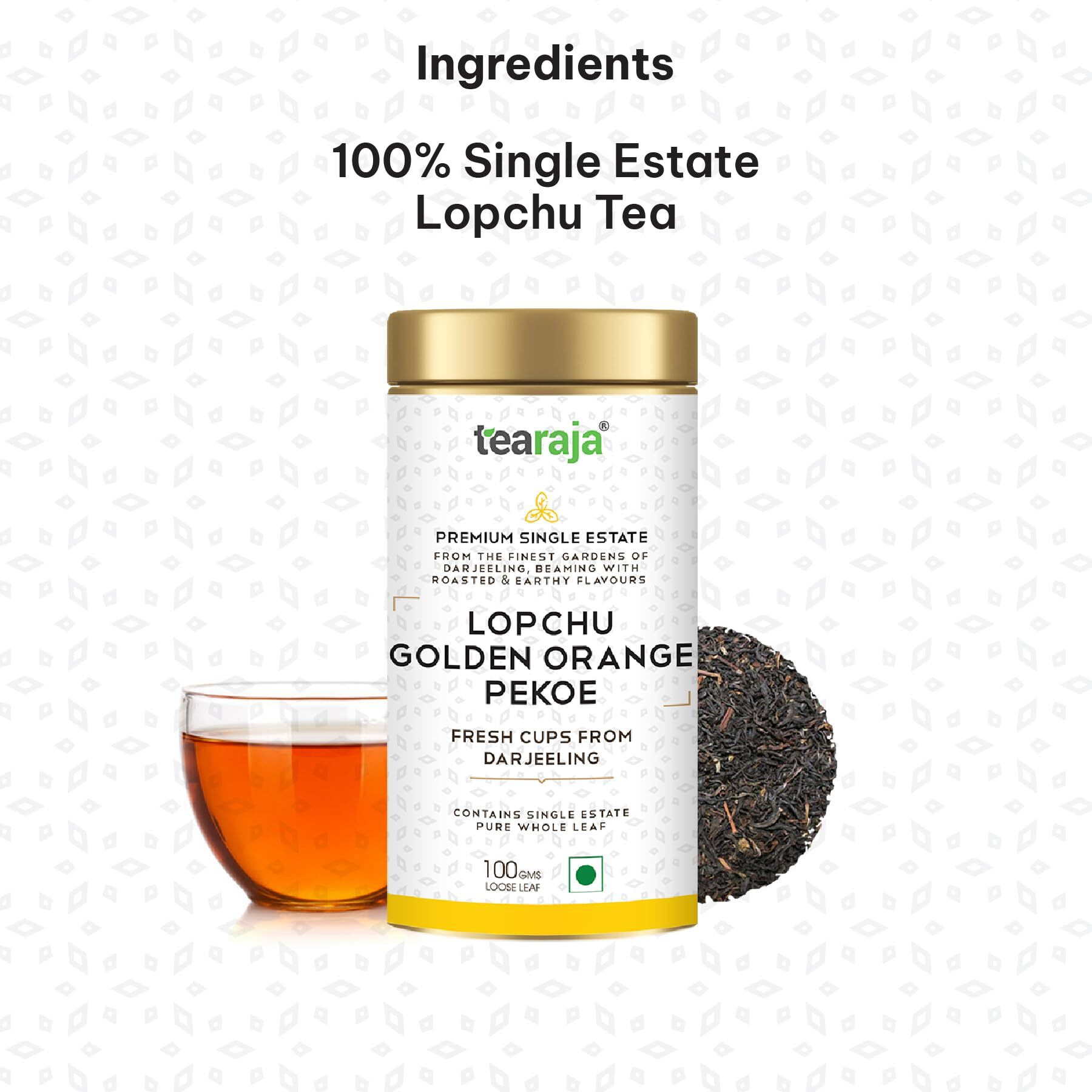 Tearaja Lopchu Golden Orange Pekoe Darjeeling Leaf Tea, 100g