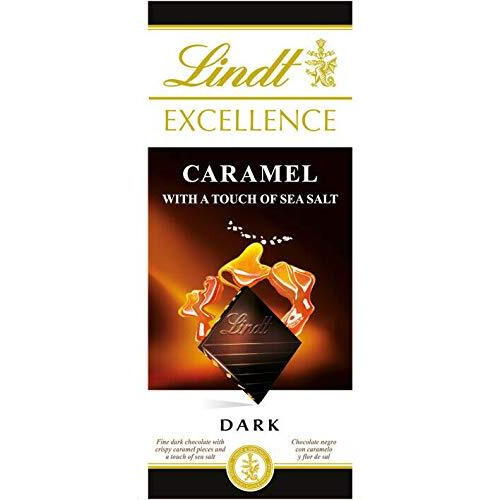 Lindt Excellence Bar Dark Caramel & Sea, 100 Gram