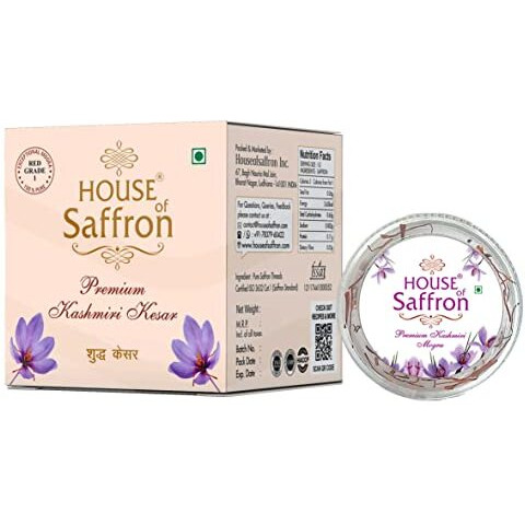 House of Saffron 2grams Saffron Powder for Milk, Cooking, Fair Skin, Puja, Tilak | Certified ISO Original Saffron Powder Kesar - 2g