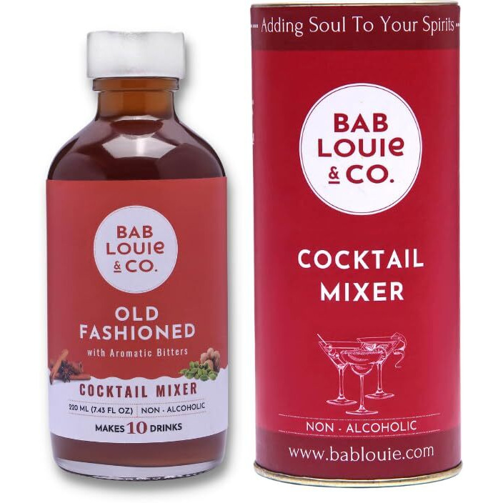 Bab Louie & Co. Cocktail Mix, Old Fashioned, Berry Mojito & Tropical Margarita, 100% Natural, Cocktail and Mocktail Syrup, Makes 7-10 Drinks (Pack of 3)