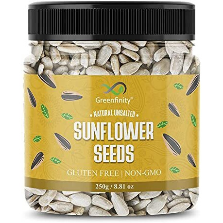 GreenFinity Sunflower Seeds | Surajmukhi Ke Beej Raw Sunflower Seeds for Eating, Healthy Seeds, Protein & Fiber Rich Superfood - 250g