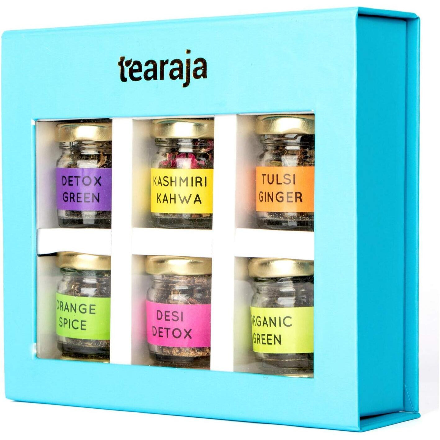 Tearaja Aqua Tea Gift Box | 6 Teas to Boost your IMMUNE System | Get Stronger IMMUNITY | Perfect Get Well Soon Box | Assorted Tea Gift Set