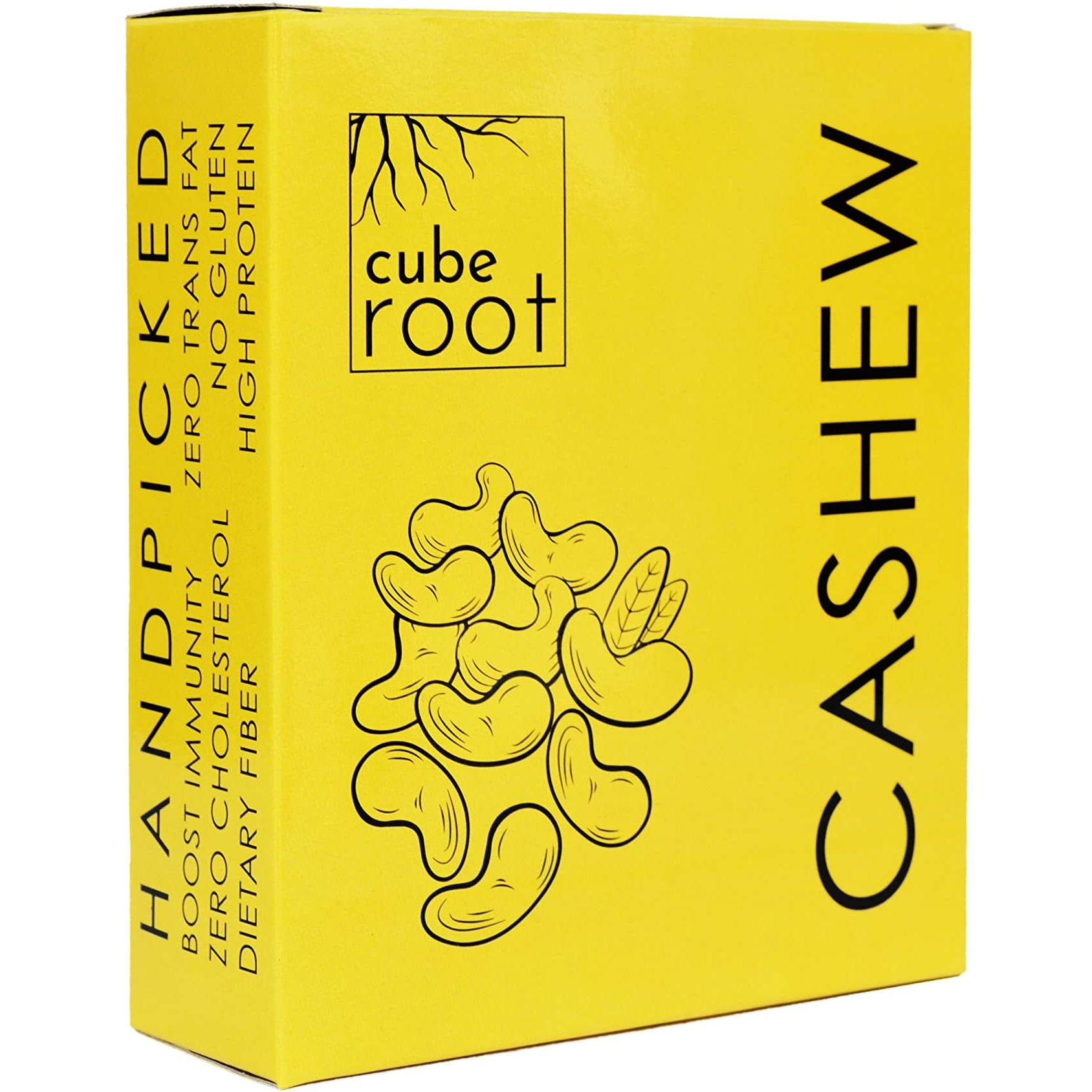 Cube Root 100% Natural Whole Cashews 200g, W240 Grade (Large size), Vacuum Pack, Dry Fruits