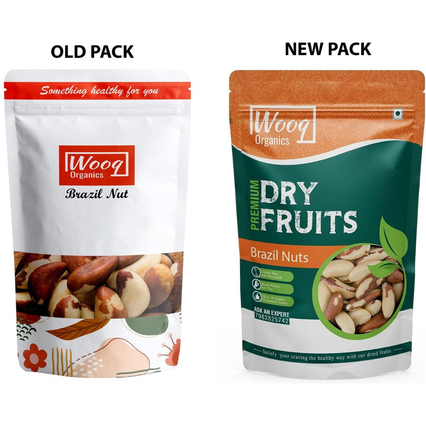 Wooq Organics Brazil Nuts, Jumbo Premium Brazil Nuts 100G | All Natural | Rich In Iron| Best For Cholesterol, Dry Fruit