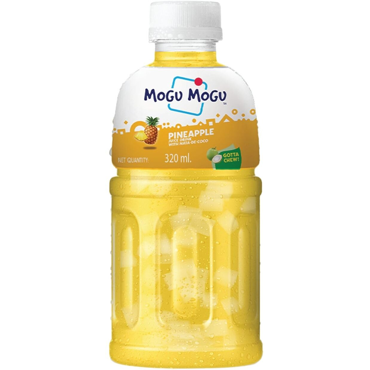 Mogu Mogu Pineapple Juice 25% with NATA De Coco (Pack of 6)