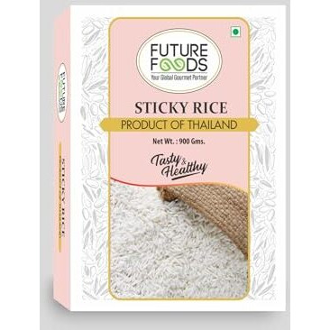 Future Foods Glutinos Sticky Rice | Sweet Rice | Healthy & Tasty | Gluten Free | Fibre Rich | Product Of Thailand | 900 Gram