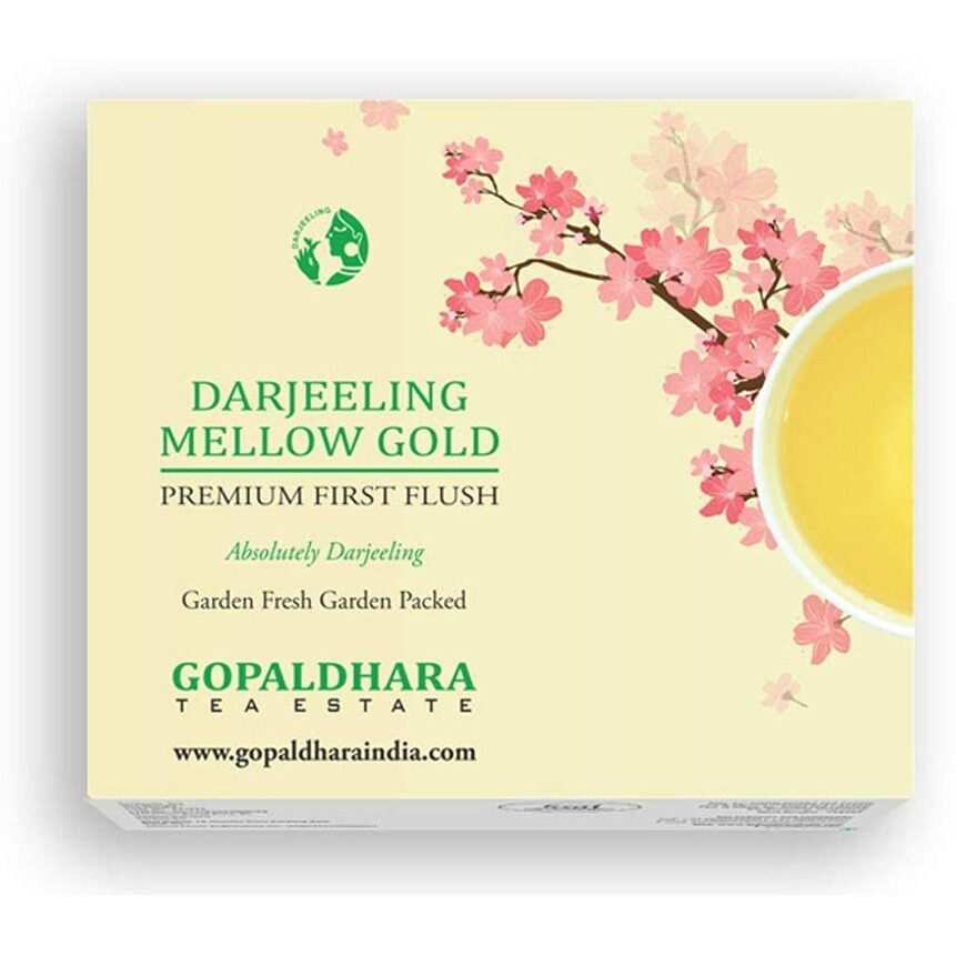 GOPALDHARA Darjeeling Tea Premium First Flush Spring Mellow Gold Tea 125G Paper Box - Special Ftgfop1 Darjeeling Tea Highest Elevation (7000Ft), 125 grams