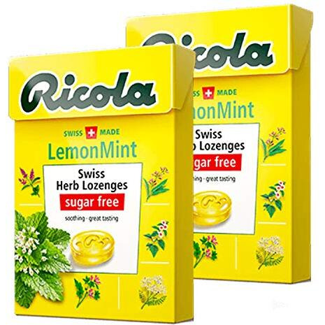 Ricola Lemon Mint Candy Pack of 2 Pouch, 2 X 40 Gm