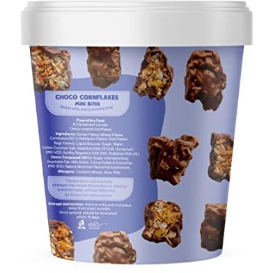 Fit & Flex Choco Cornflakes Mini Bites With Oat Rich Fibre And High Protein, Granola Bars for Kids - As Seen on Shark Tank India - 250 g (Pack of 1)