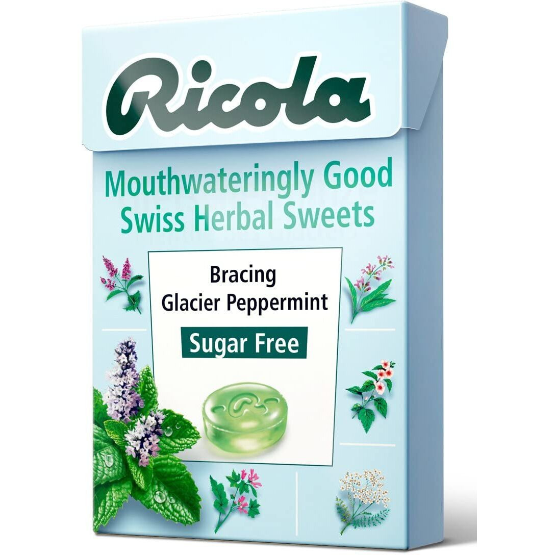 Ricola Bracing Glacier Peppermint Pack of 2 Pouch, 2 X 45 G, 90 Gm