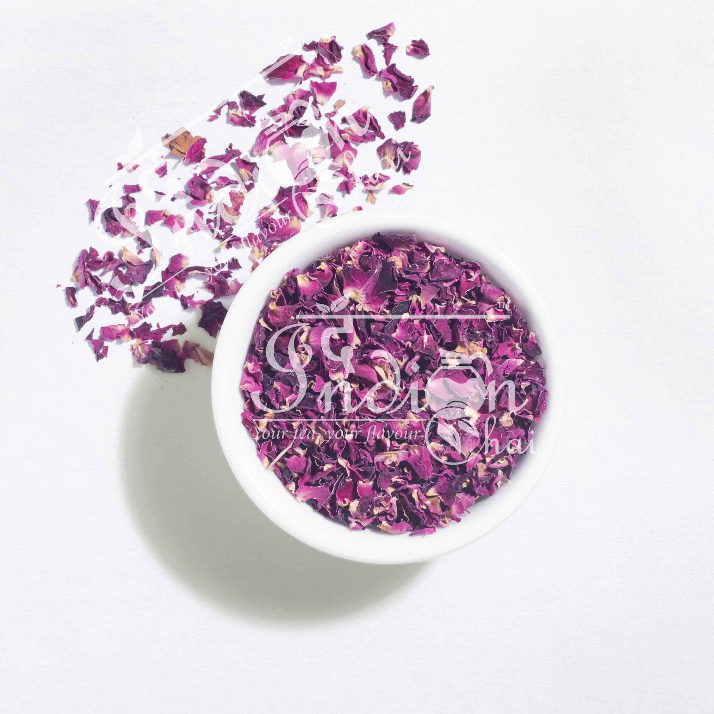 The Indian Chai Rose Petals Sun Dried - Herbal Tea - Rose Tea - For Beautiful Hair & Skin 100 Grams